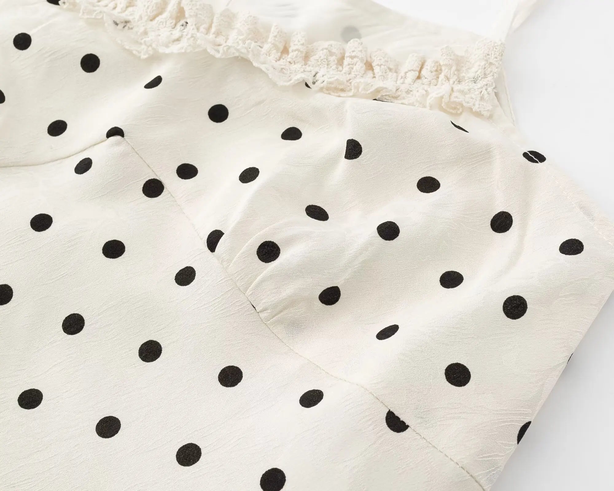 ADELISIA POLKA DOT RUFFLE DRESS