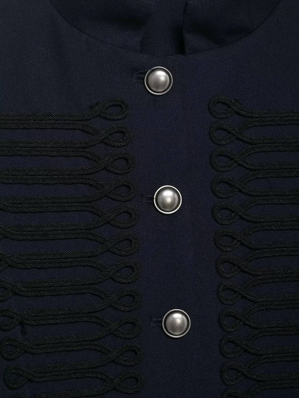 YENKYE 2026 New Women's Navy Blue Single Breasted Crop Jacket Long Sleeve Vintage Casual Coat For Daily Office