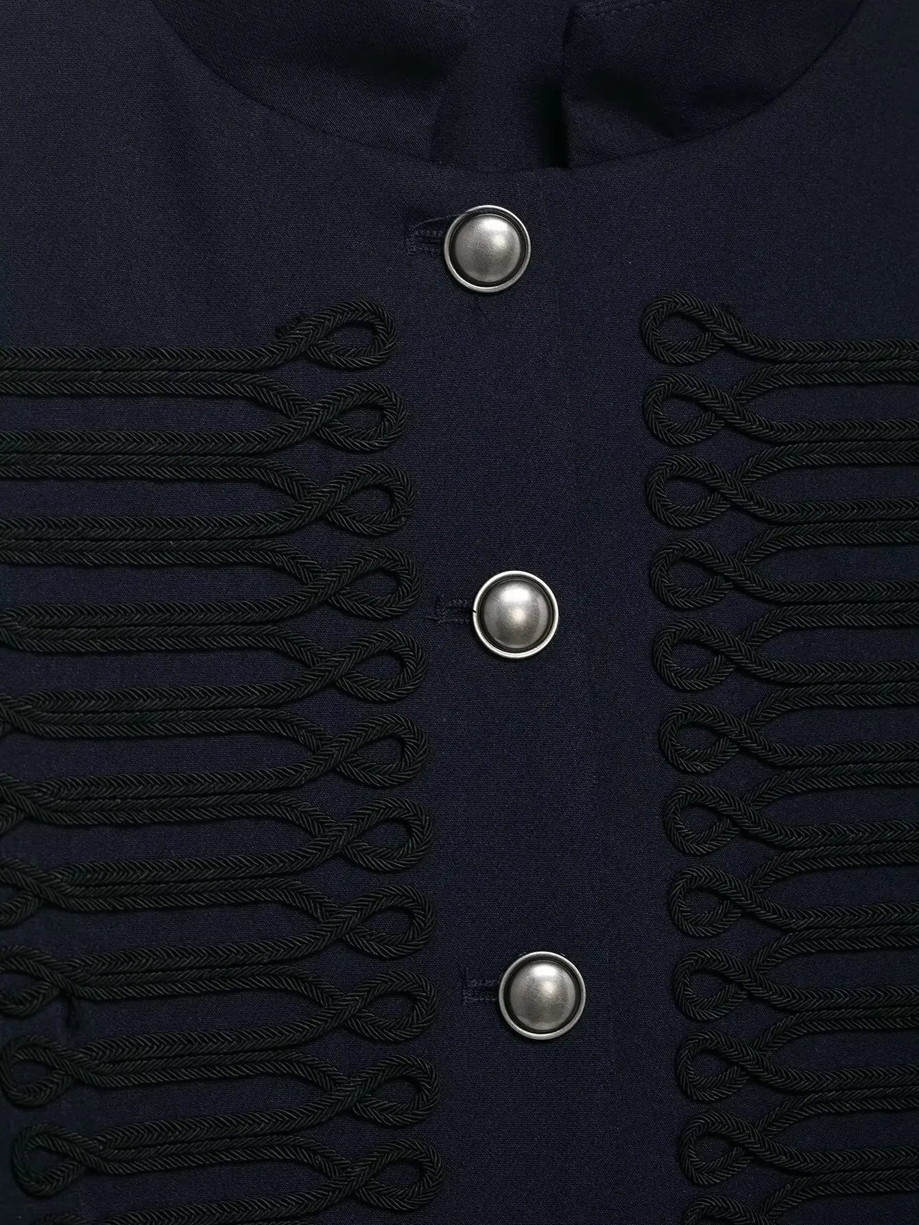 YENKYE 2026 New Women's Navy Blue Single Breasted Crop Jacket Long Sleeve Vintage Casual Coat For Daily Office