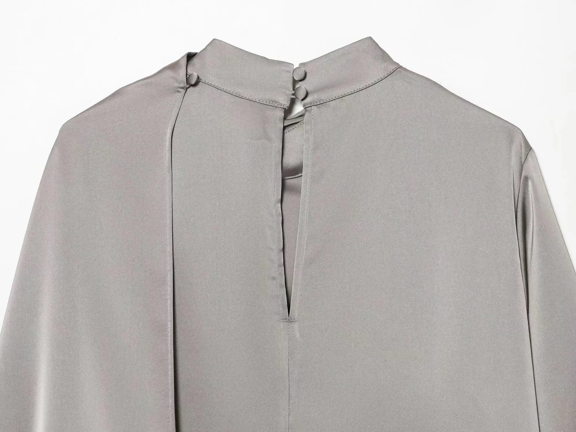 YENKYE New 2026 Women Shawl Design Satin Blouse Long Sleeve Spring High Street Elegant Tops