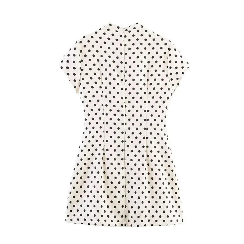 VANIA POLKA DOT TIE MINI DRESS