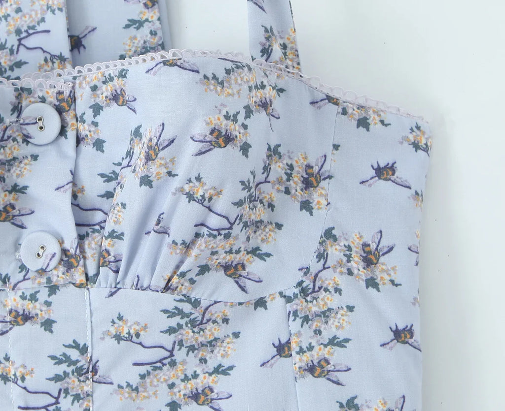 ALLORA FLORAL MIDI DRESS