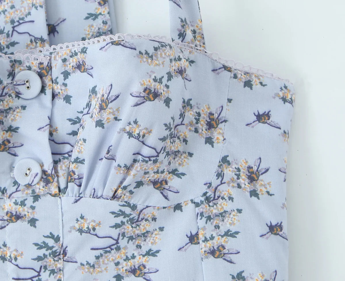 ALLORA FLORAL MIDI DRESS