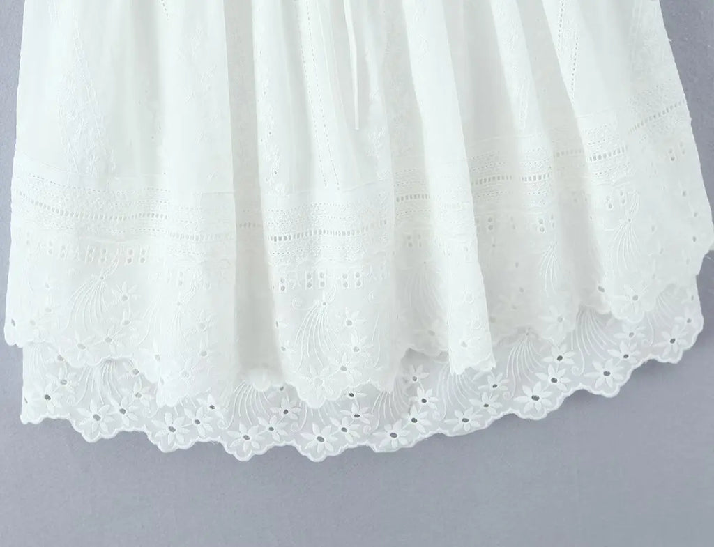ELLIS EMBROIDERY MINI DRESS