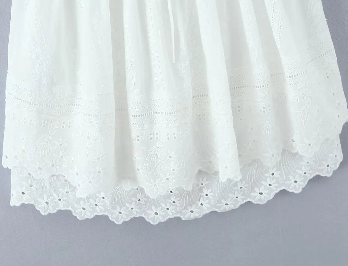 ELLIS EMBROIDERY MINI DRESS