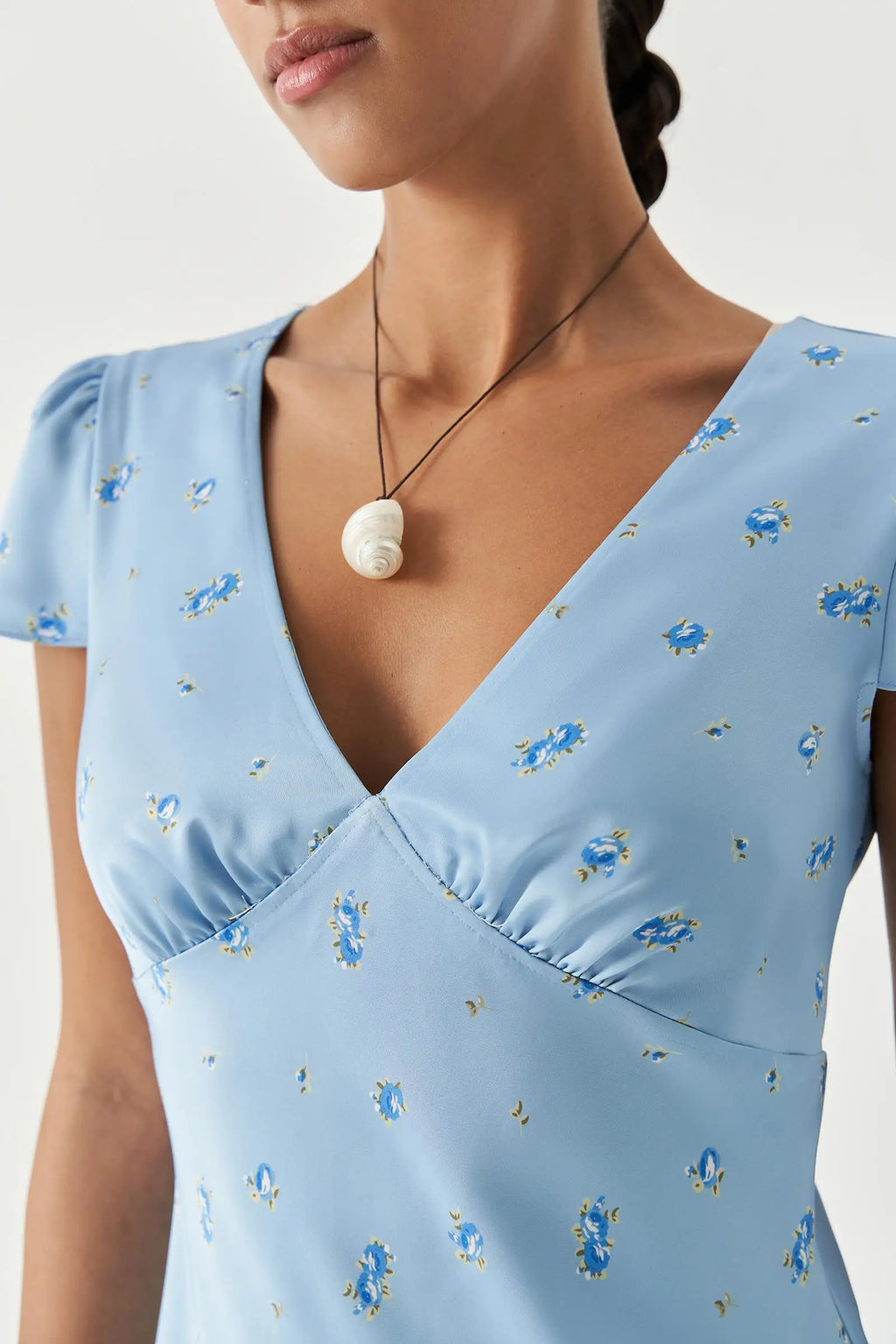 Tuularose Floral Print Long Dress Women's Sexy V Neck Short Sleeve High Waist Dress Female Fashion Casual Vacation Slim Dresses