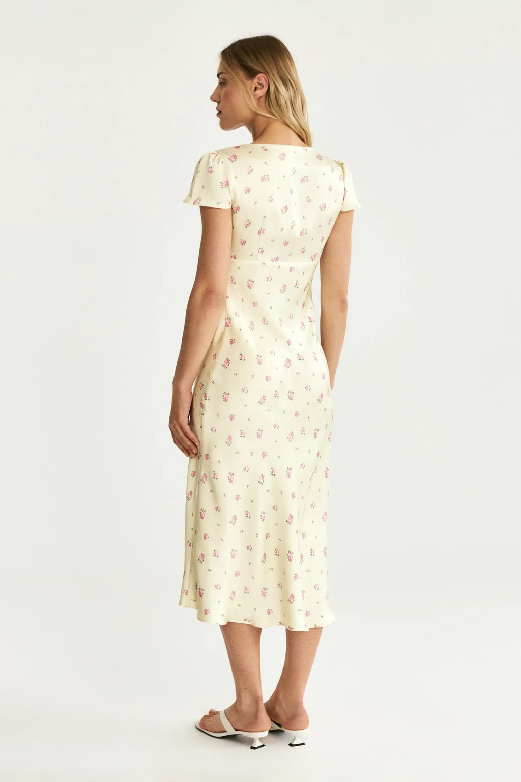 Tuularose Floral Print Long Dress Women's Sexy V Neck Short Sleeve High Waist Dress Female Fashion Casual Vacation Slim Dresses