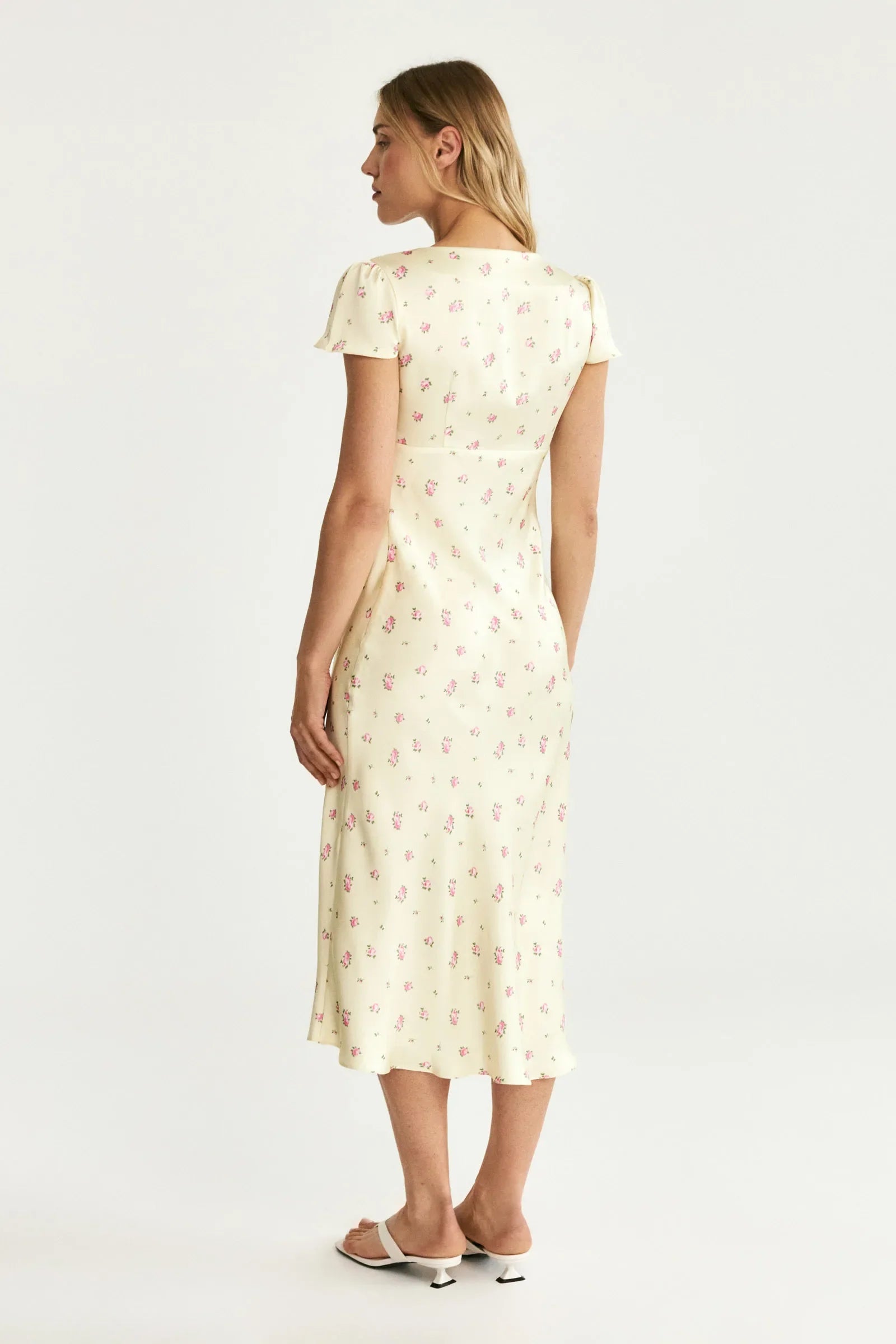 Tuularose Floral Print Long Dress Women's Sexy V Neck Short Sleeve High Waist Dress Female Fashion Casual Vacation Slim Dresses