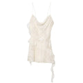 LELI SEQUIN RUFFLE MINI DRESS