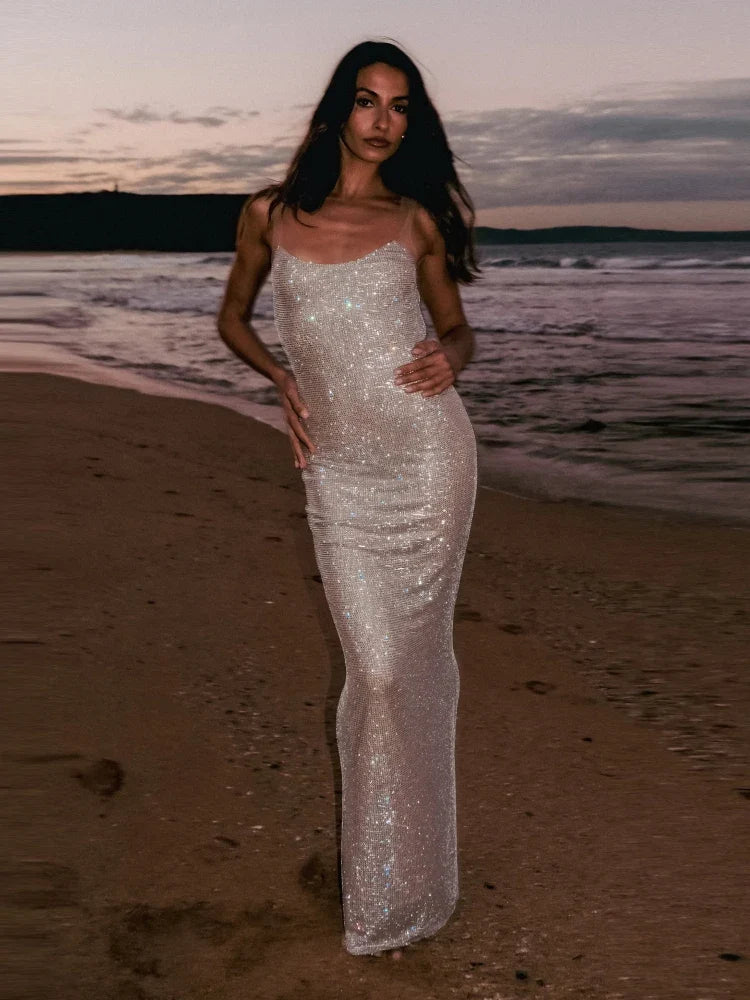 PAULA CRYSTAL MAXI DRESS
