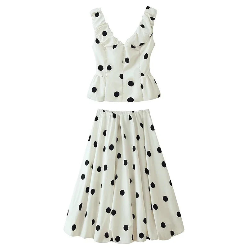 AMITA POLKA DOT SKIRT