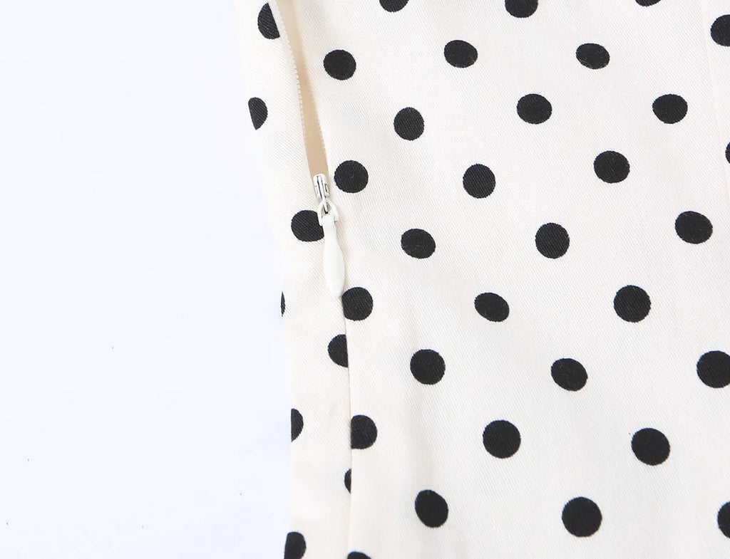 VOILA POLKA DOT MIDI DRESS