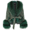 ANNA TWEED FOX FUR COAT