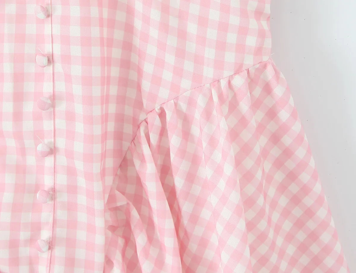 AISHA PLAID MINI DRESS