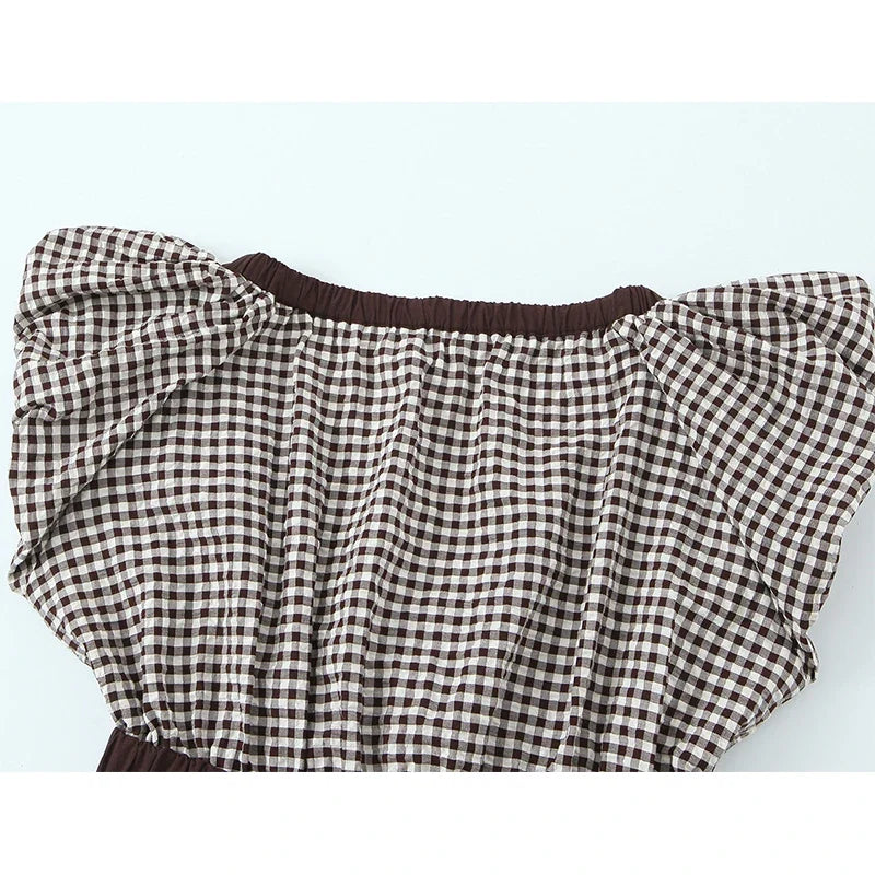 SARA PLAID BLOUSE