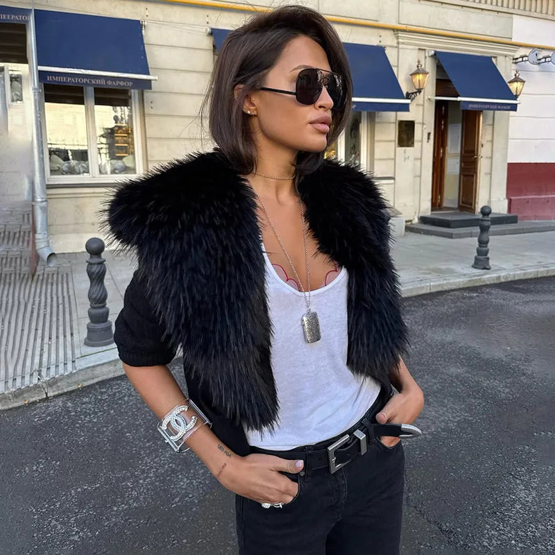 JIANA FUR CARDIGAN
