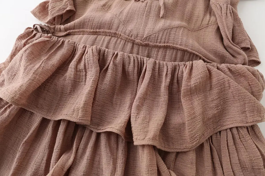 ZONARI RUFFLE MINI DRESS