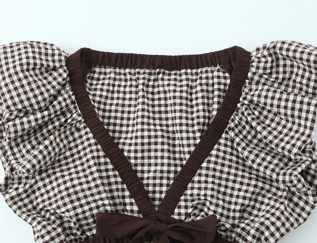SARA PLAID BLOUSE