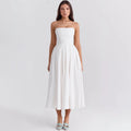 Suninheart Summer Vestidos De Fiesta 2024 New in Elegant Strapless Flare Dress White Sexy Corset Dress Night Party Dresses Women
