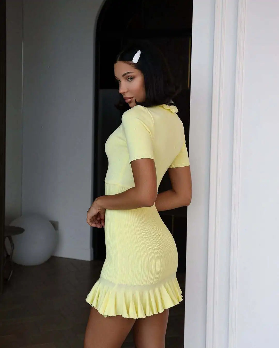 KAIA KNIT MINI DRESS