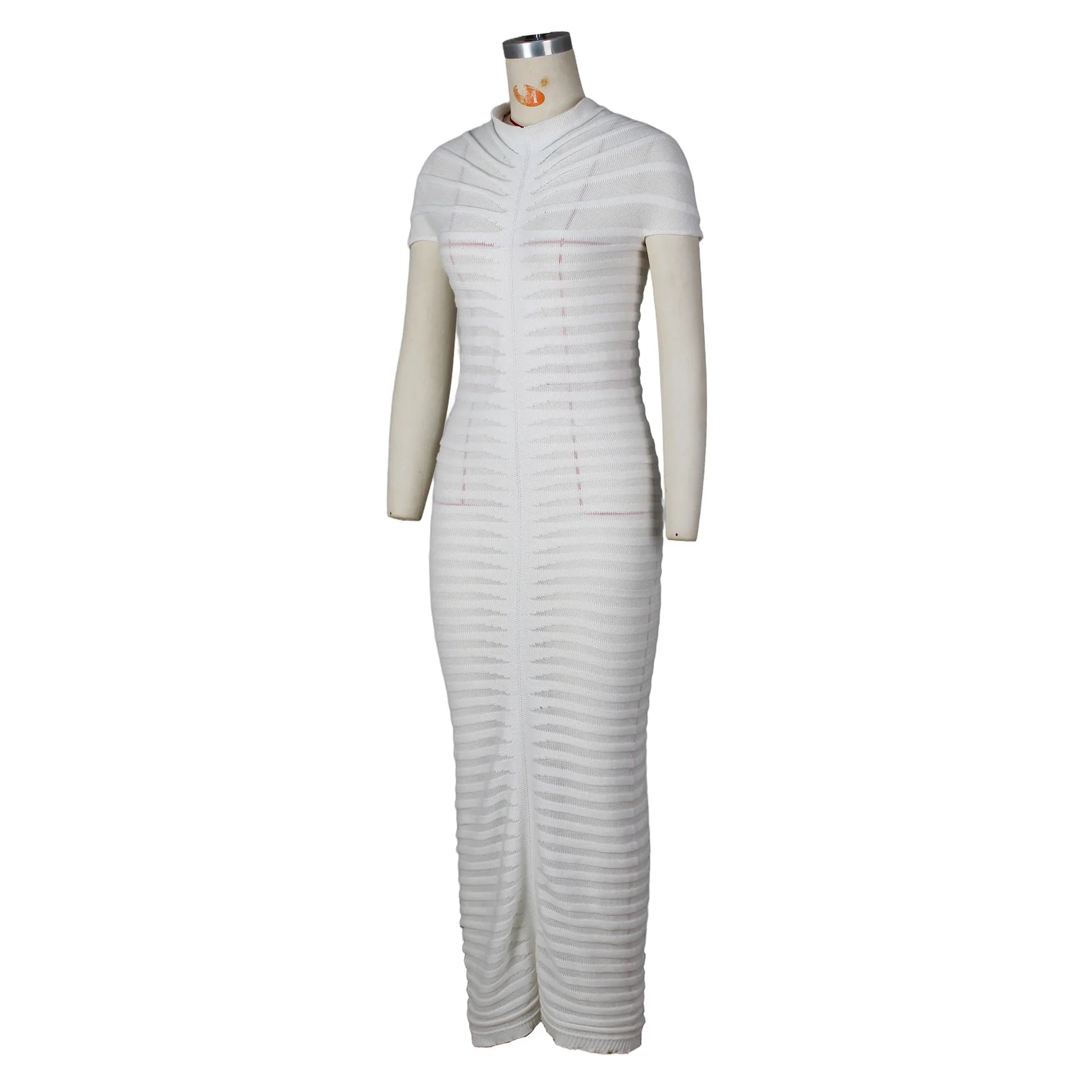Sexy Bodycon Long Dress Women 2025 Summer Slim Fashion Short Sleeve Bandage Maxi Party Dresses Woman Skirt Elegant Vestidos