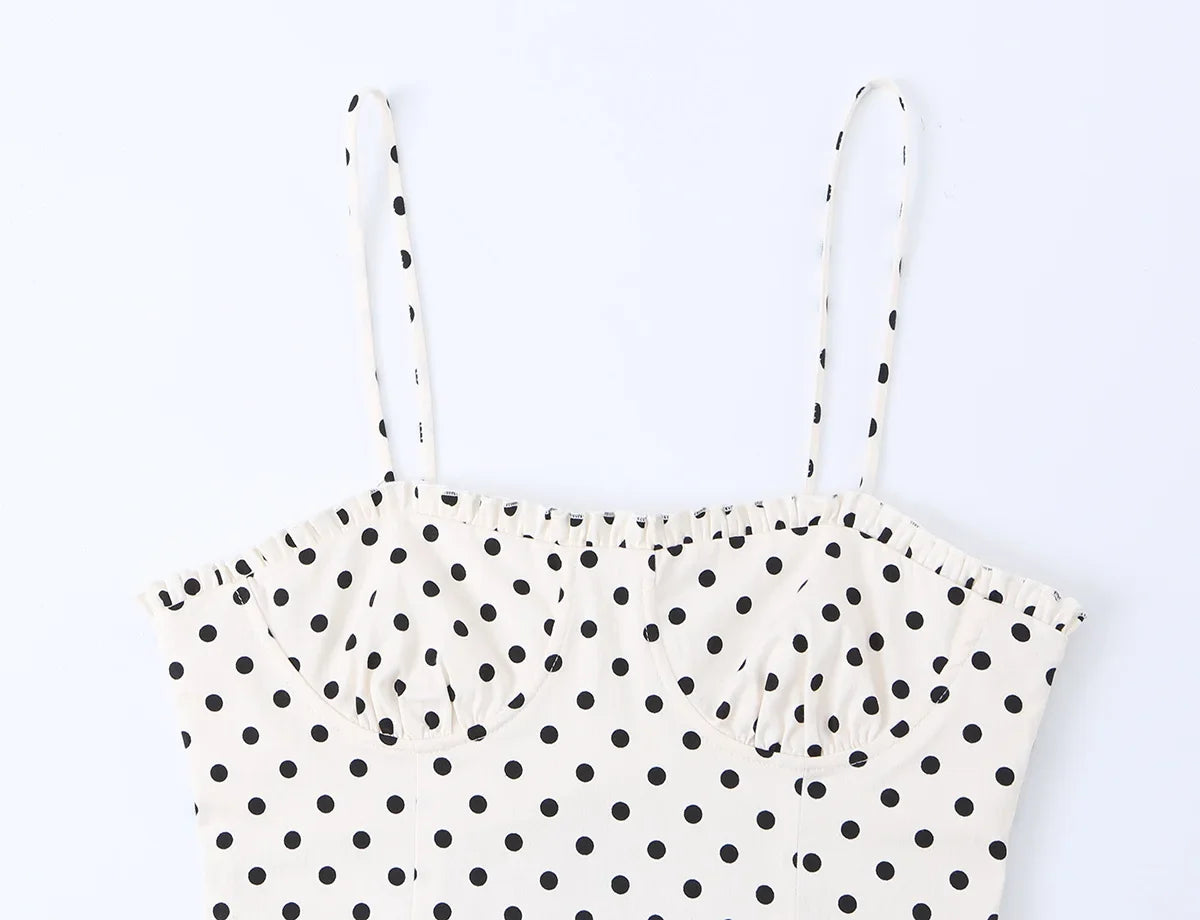 VOILA POLKA DOT MIDI DRESS