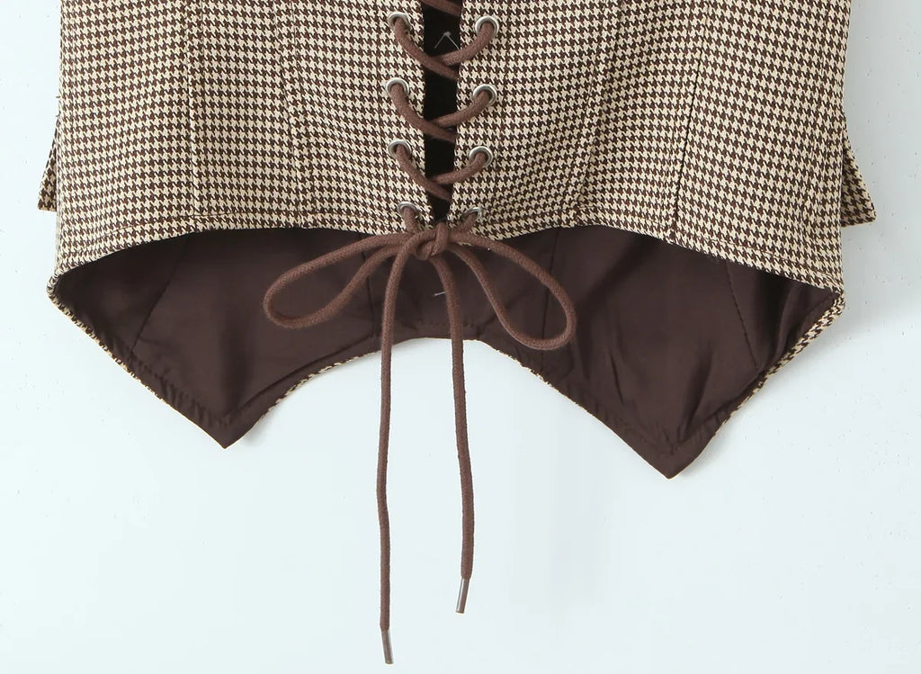 MELANIE PLAID CORSET