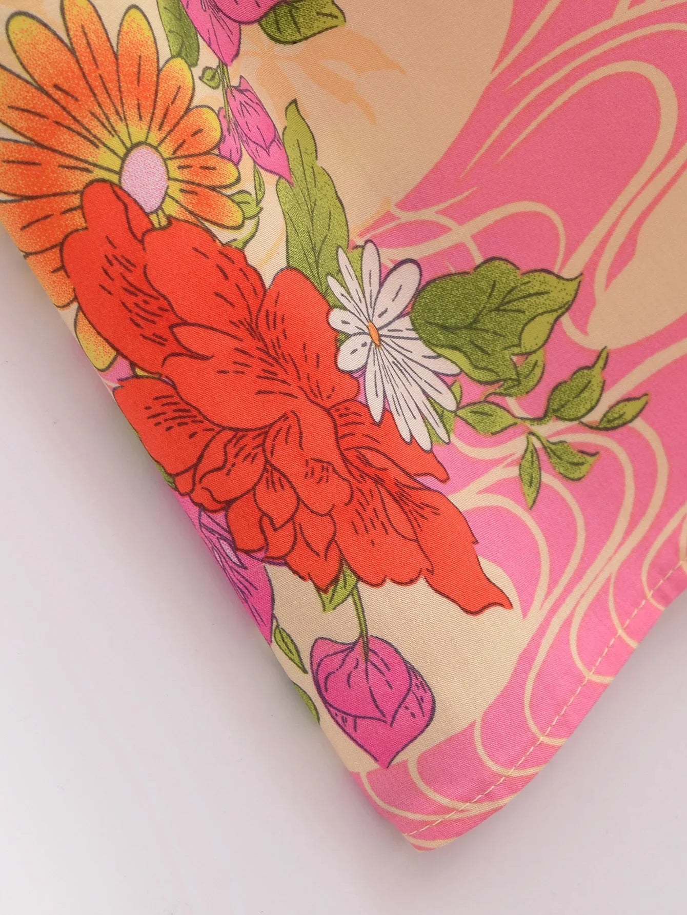 2024 BOHO Orange Flower Bird Print Long Kimono Shirt Ethnic Lacing up Sashes Midi Long Holiday Cardigan Robe Loose Blouse Tops