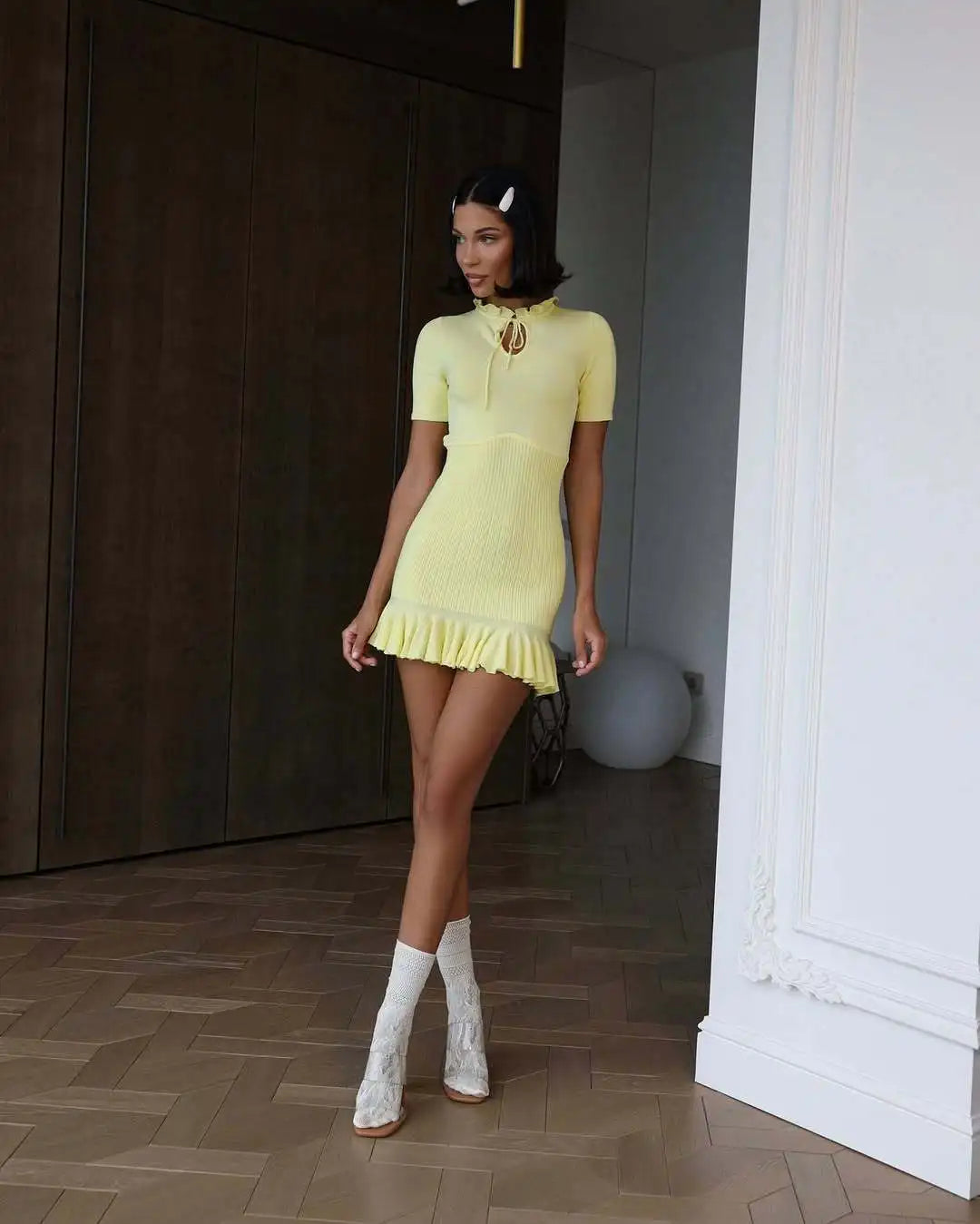 KAIA KNIT MINI DRESS