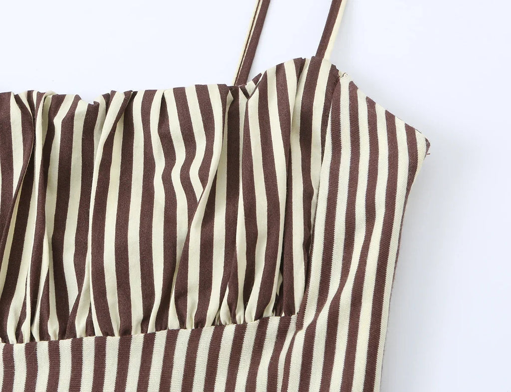 SOFIANA STRIPED MIDI DRESS