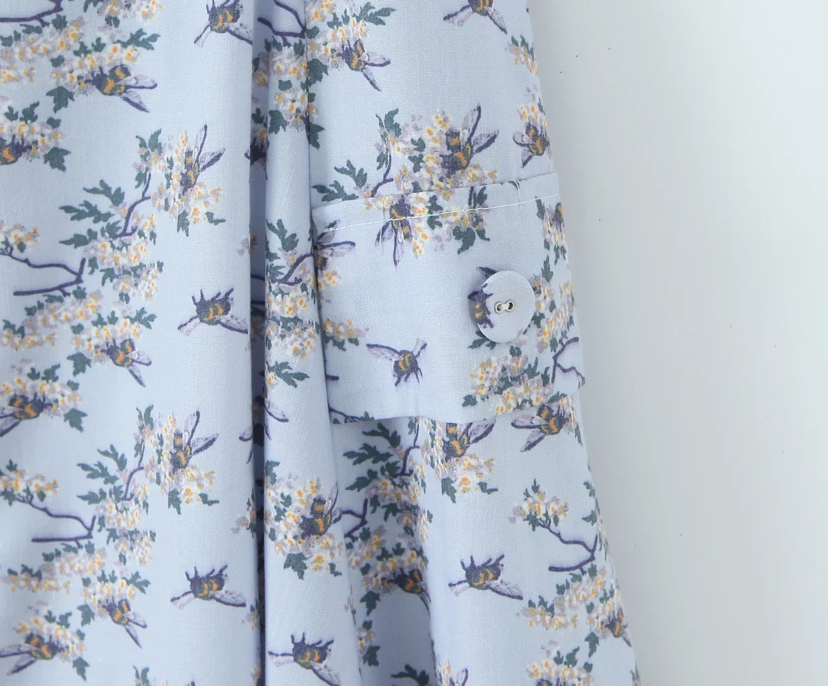 ALLORA FLORAL MIDI DRESS