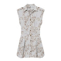 YENKYE 2026 Women Embroidery Striped Short Dress Sleeveless Front Button With Belt Shirt Dresses Office Casual Summer Vestidos