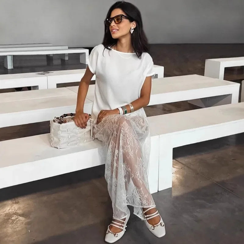 KAREN LACE SKIRT