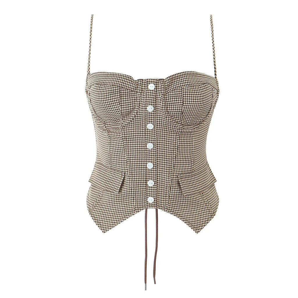 MELANIE PLAID CORSET