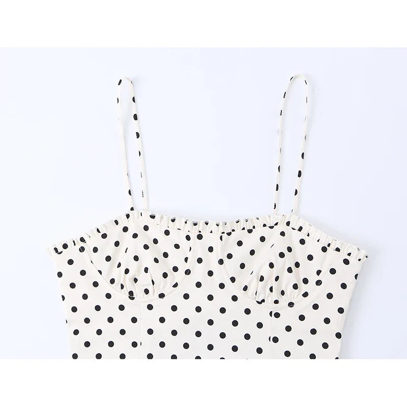 VOILA POLKA DOT MIDI DRESS