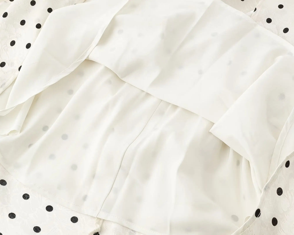 ADELISIA POLKA DOT RUFFLE DRESS