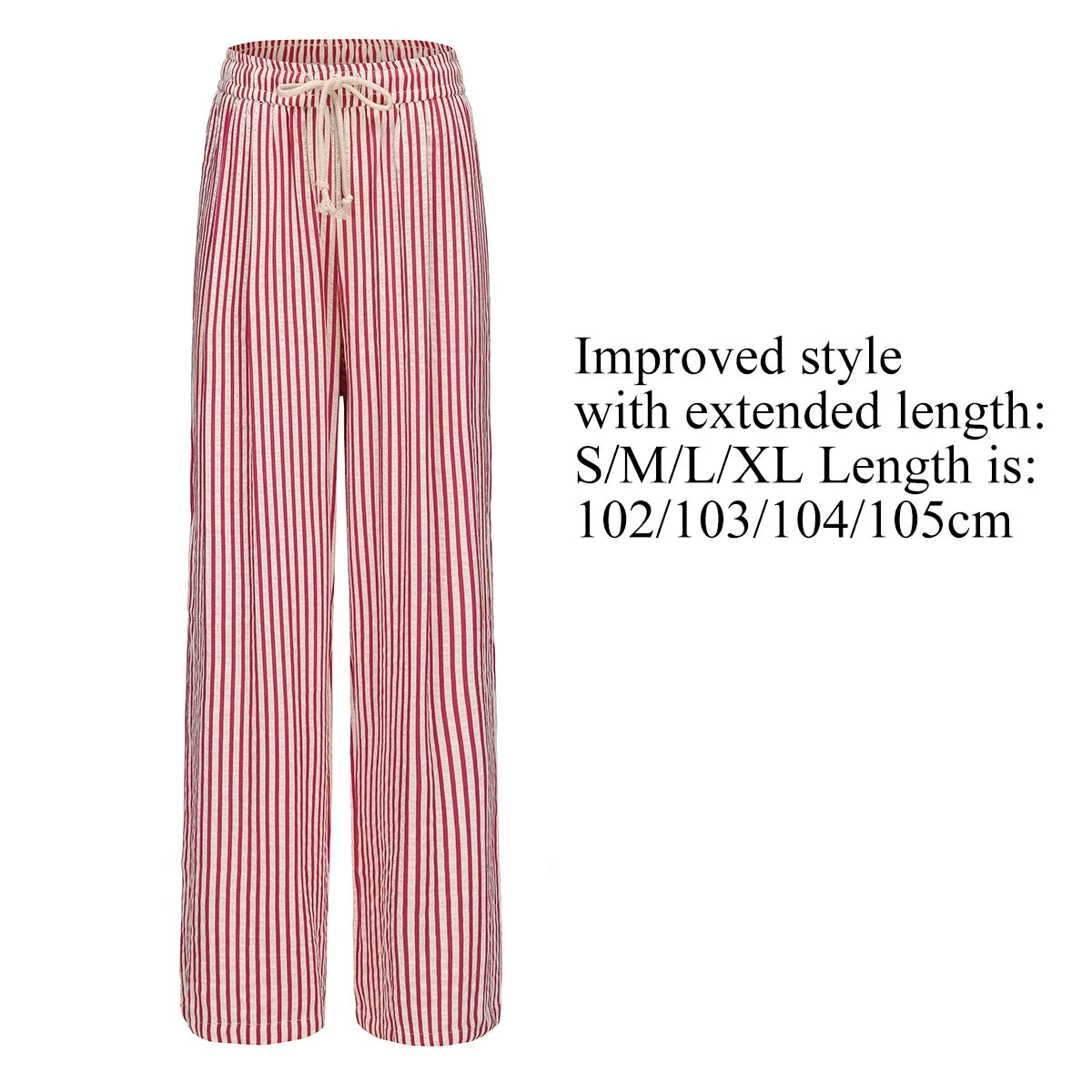 Striped Pants For Women In Summer Loose Slim Casual Wide Leg Straight Leg Long Pants