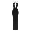 VC Women'S Gold Sequins Luxury Party Gown Sexy Backless  Long Dress For Wedding Banquet Party Female Clothing