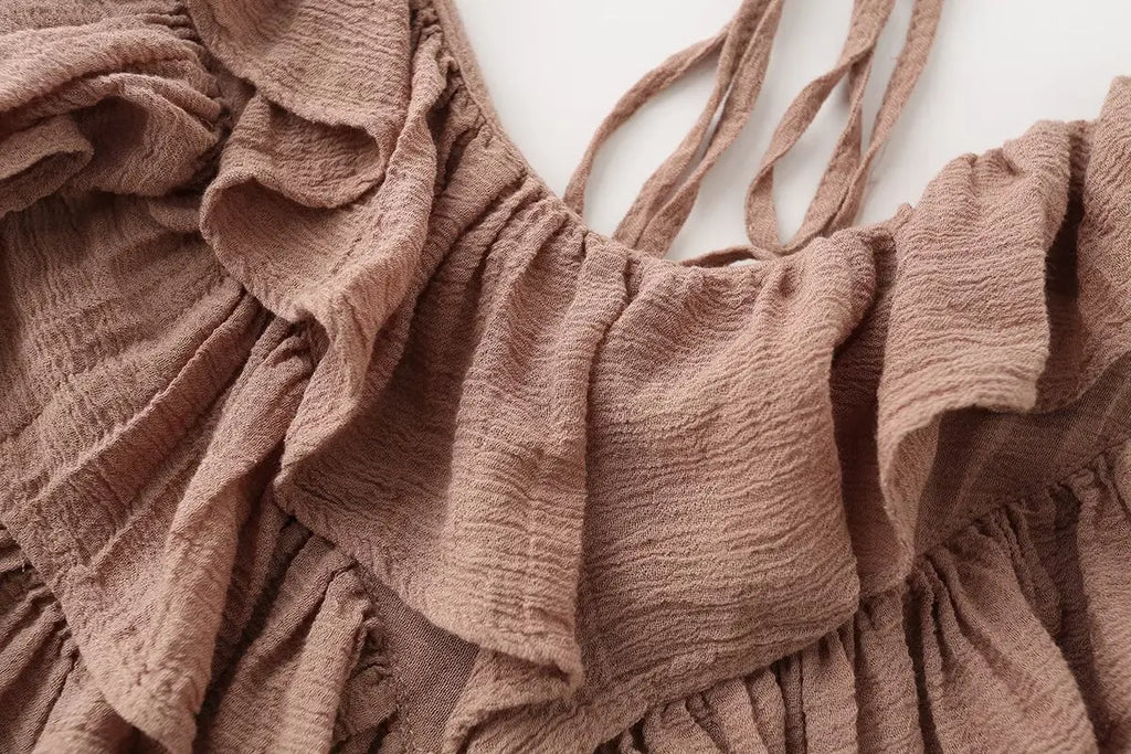ZONARI RUFFLE MINI DRESS