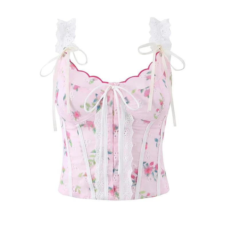 TIA FLORAL CORSET TOP