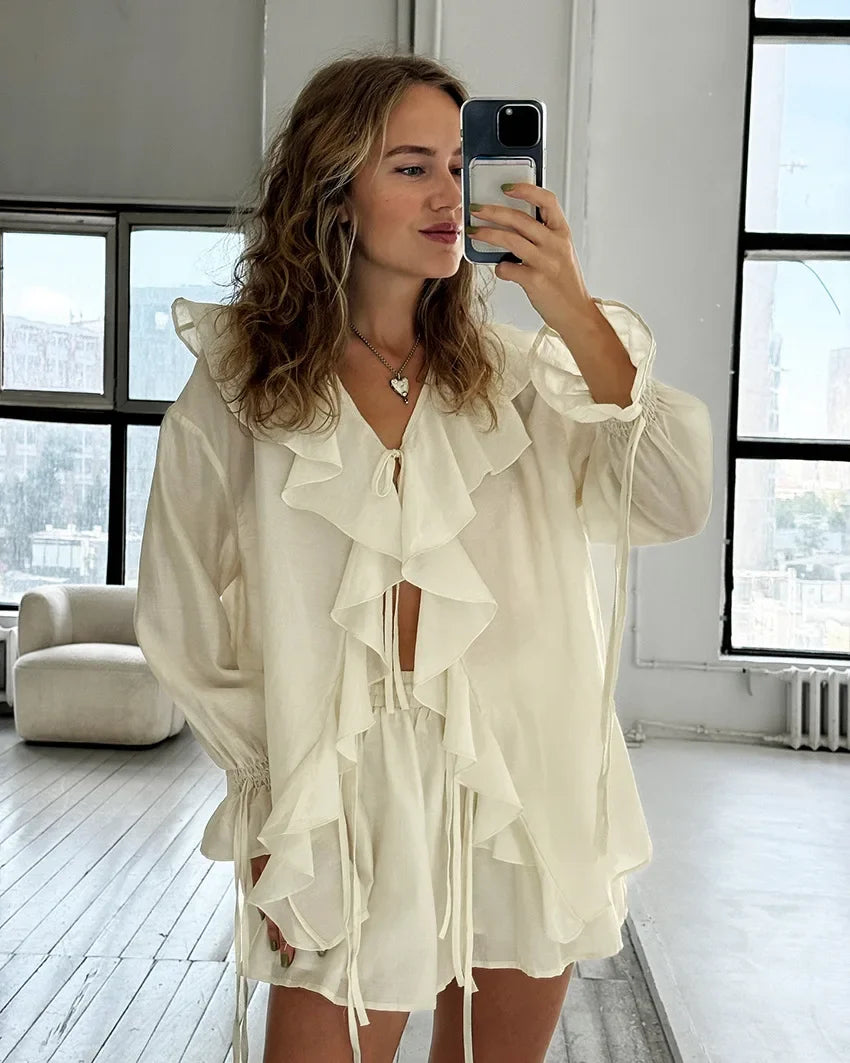 KIARA RUFFLE TWO PIECE SET