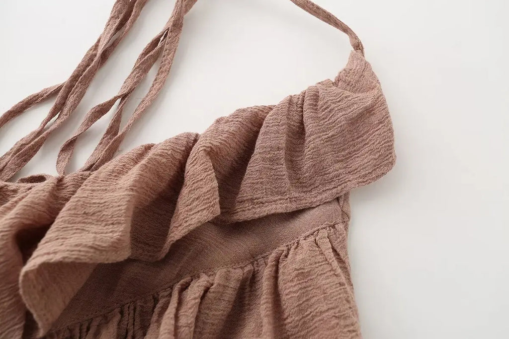 ZONARI RUFFLE MINI DRESS