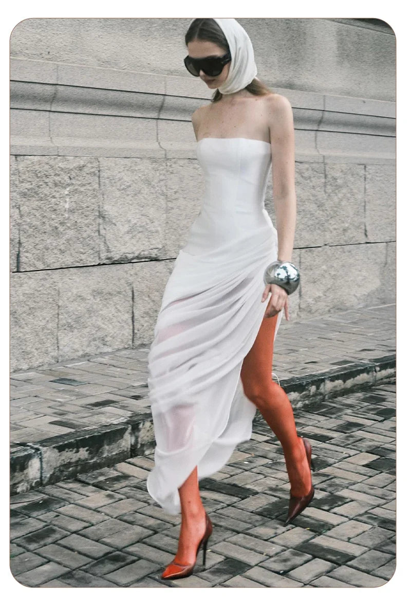 EMILIA DRAPED DRESS