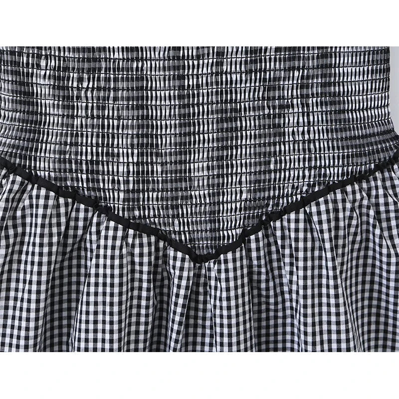 LAVANI PLAID MINI DRESS