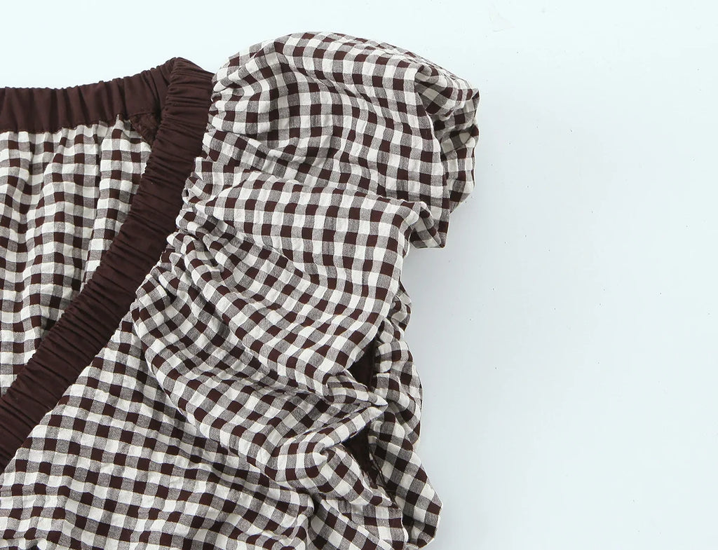 SARA PLAID BLOUSE