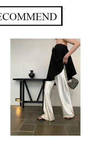 Striped Pants For Women In Summer Loose Slim Casual Wide Leg Straight Leg Long Pants