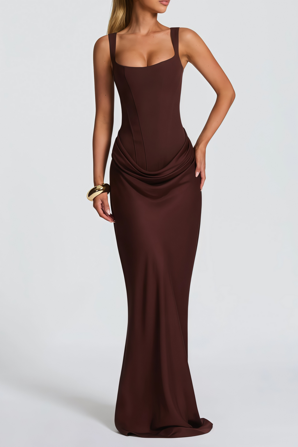 VENICE LACE UP MAXI DRESS