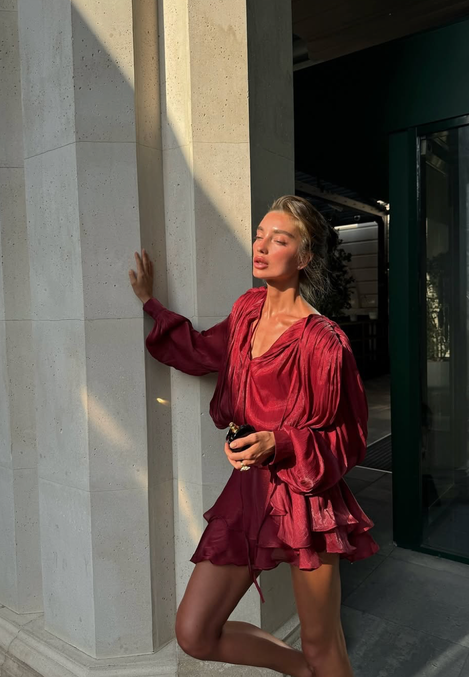 MIA RUFFLE MINI DRESS