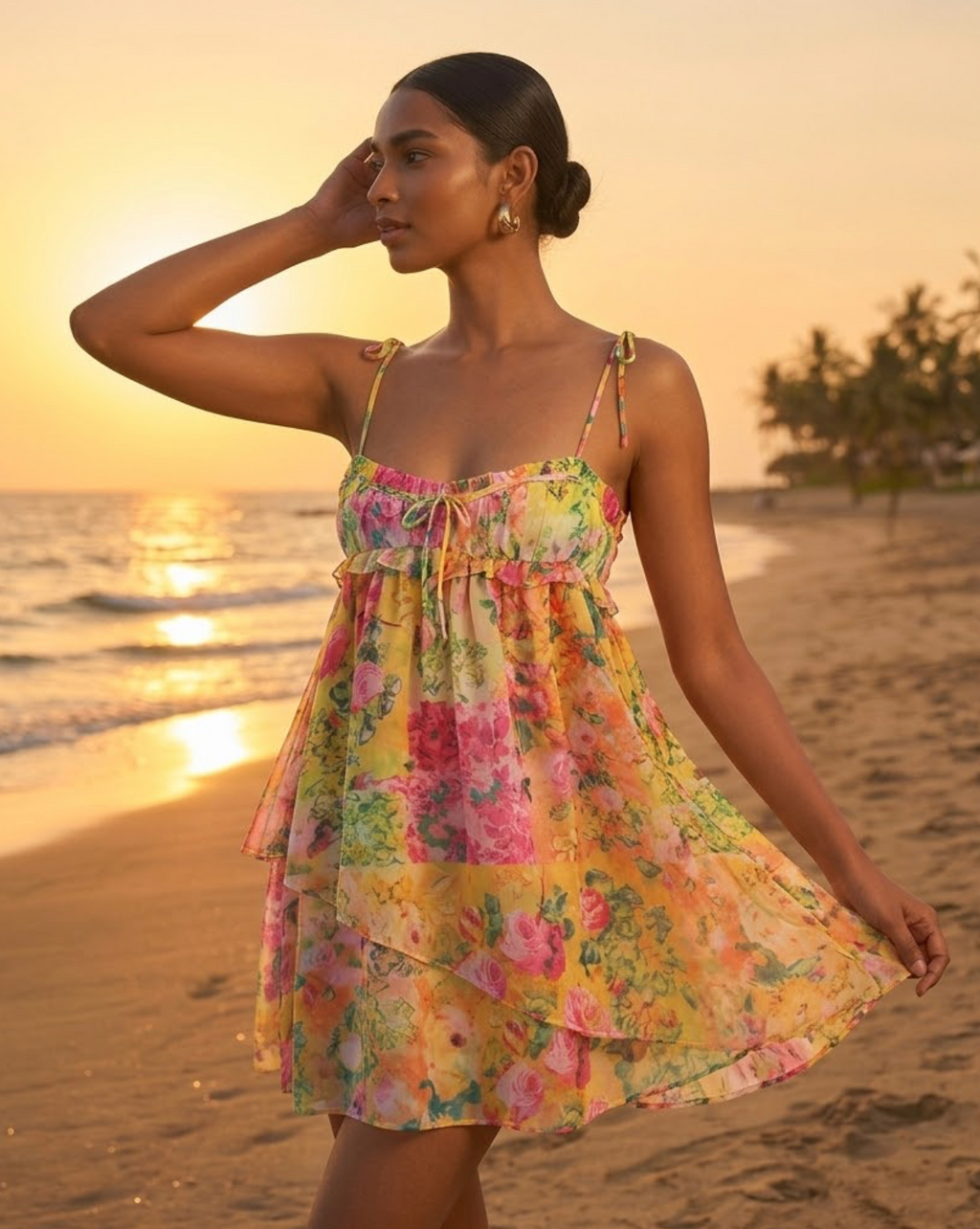 SARA FLORAL MINI DRESS