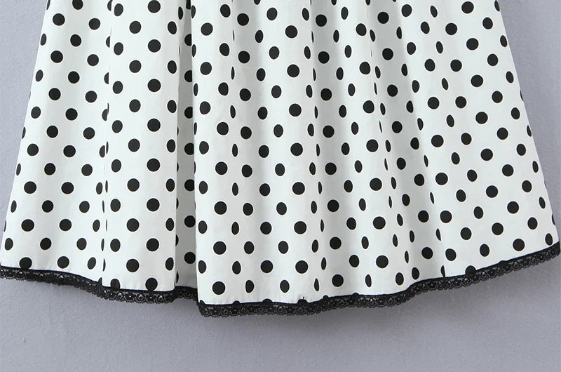 ENSLE POLKA DOT MIDI DRESS